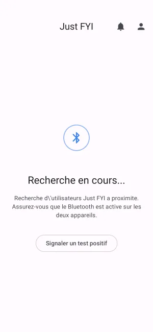 Capture d'ecran de l'application Just FYI 1