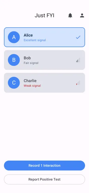 Just FYI app screenshot 2