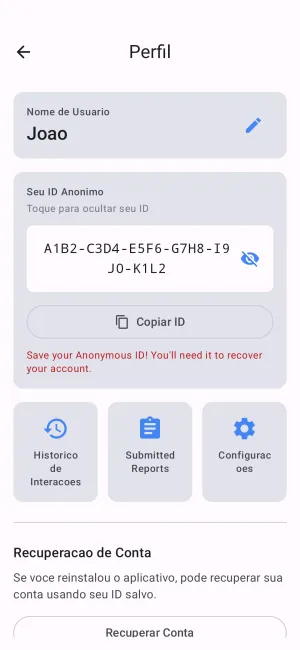 Captura de tela do aplicativo Just FYI 3