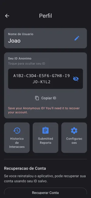 Captura de tela do aplicativo Just FYI 3